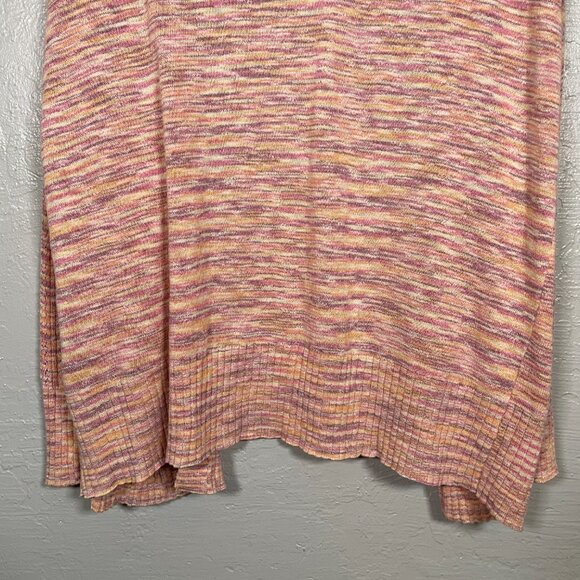 Sundance Women L Orange Pink Purple Adelaide Dreaming Open Front Knit Cardigan - Picture 7 of 11